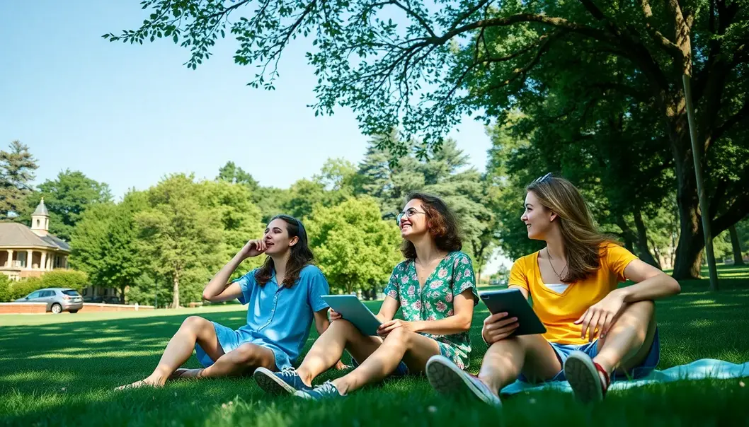 Stay Cool: The Best Fabrics for Hot and Humid Climates Young adults staying cool in chic linen outfits.